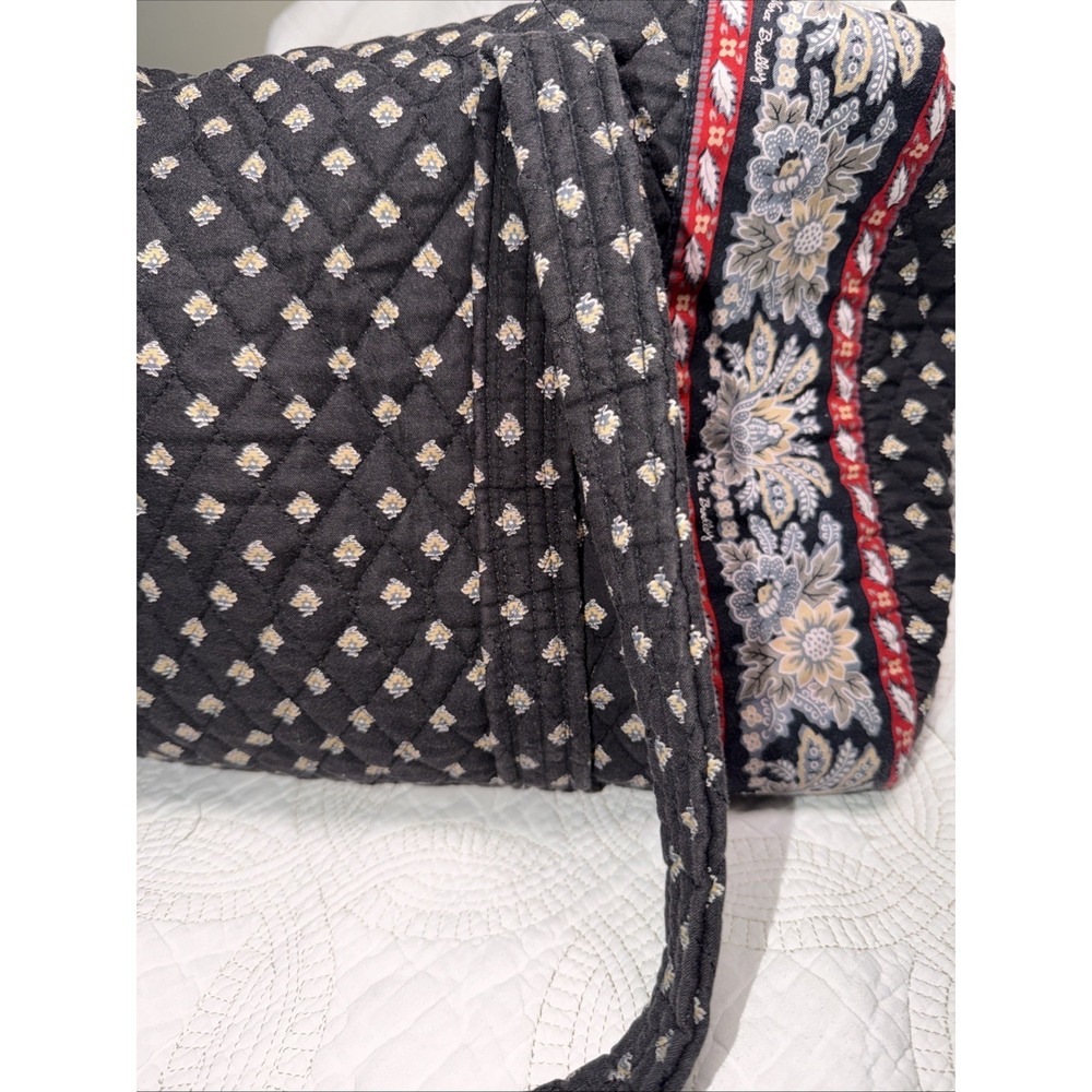 Vintage Vera Bradley Retired 2002 Classic Black Norwegian LG Duffel Travel Bag - Picture 2 of 12